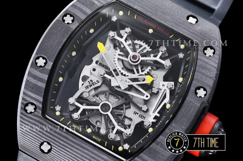 Richard Mille RM001 Tourbillon FC/VRU Black/Yellow Custom Movement Black Inner Bezel Yellow Needle