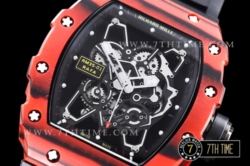 Richard Mille RM035-01 Rafael Nadal Red FC/VRU Blk/Blk Miyota Mod Black Inner Bezel Rehaut