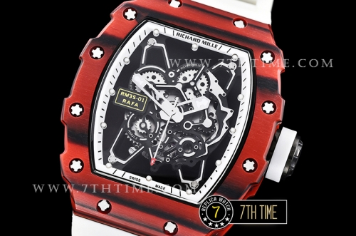 Richard Mille RM035-01 Rafael Nadal Red FC/VRU Blk/Wht Miyota Mod White Inner Bezel Rehaut