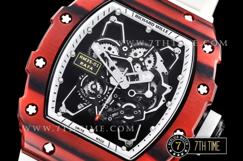 Richard Mille RM035-01 Rafael Nadal Red FC/VRU Blk/Wht Miyota Mod White Inner Bezel Rehaut