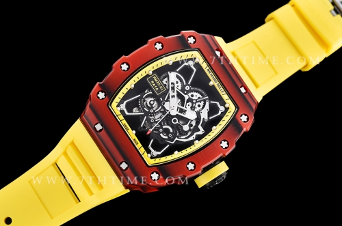Richard Mille RM035-01 Rafael Nadal Red FC/VRU Blk/Yllw Miyota Mod Yellow Inner Bezel Rehaut