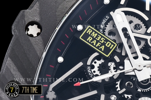 Richard Mille RM035-01 Rafael Nadal Black FC/VRU Blk/Red Miyota Mod