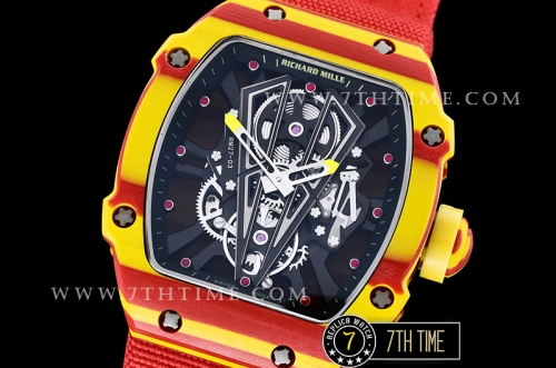 Richard Mille RM027-03 Rafael Nadal Red/Yellw FC/VRU Blk Miyota Mod