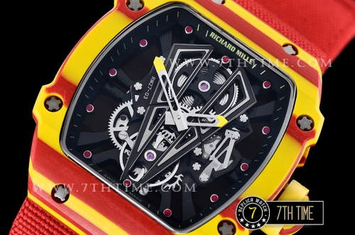 Richard Mille RM027-03 Rafael Nadal Red/Yellw FC/VRU Blk Miyota Mod