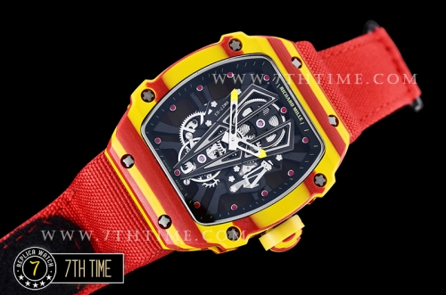 Richard Mille RM027-03 Rafael Nadal Red/Yellw FC/VRU Blk Miyota Mod