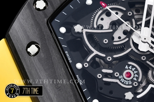 Richard Mille RM055 Bubba Watson FC/RU Skeleton Yellow MY9015 Mod