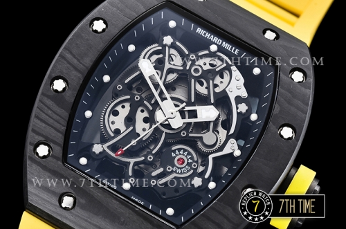 Richard Mille RM055 Bubba Watson FC/RU Skeleton Yellow MY9015 Mod