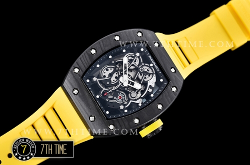 Richard Mille RM055 Bubba Watson FC/RU Skeleton Yellow MY9015 Mod