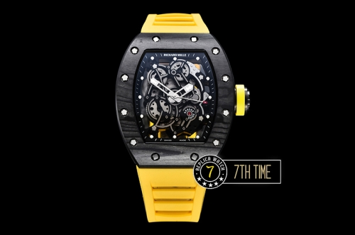 Richard Mille RM055 Bubba Watson FC/RU Skeleton Yellow MY9015 Mod