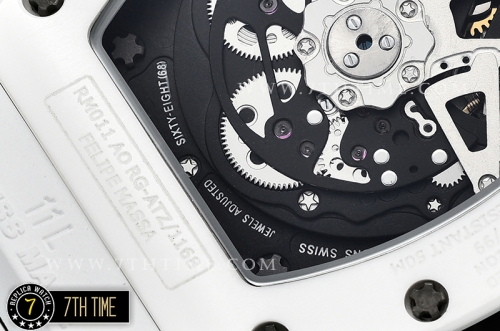 Richard Mille RM011 Carbon/Ceramic CER/RU White/Num A7750 Mod