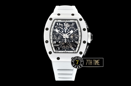 Richard Mille RM011 Carbon/Ceramic CER/RU White/Num A7750 Mod