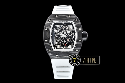 Richard Mille RM055 Bubba Watson FC/TI/RU Skeleton White MY8215 Mod