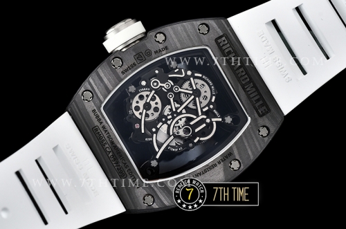 Richard Mille RM055 Bubba Watson FC/TI/RU Skeleton White MY8215 Mod White Crown