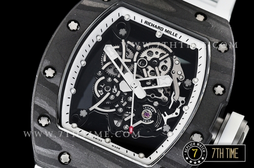 Richard Mille RM055 Bubba Watson FC/TI/RU Skeleton White MY8215 Mod White Crown