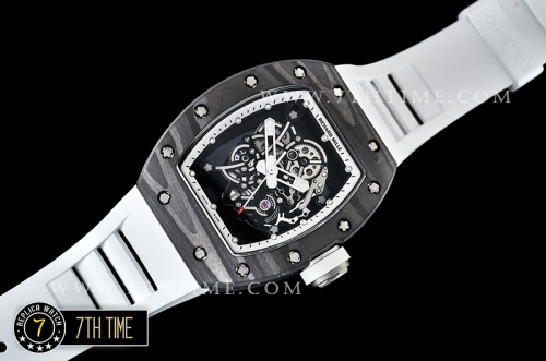 Richard Mille RM055 Bubba Watson FC/TI/RU Skeleton White MY8215 Mod White Crown