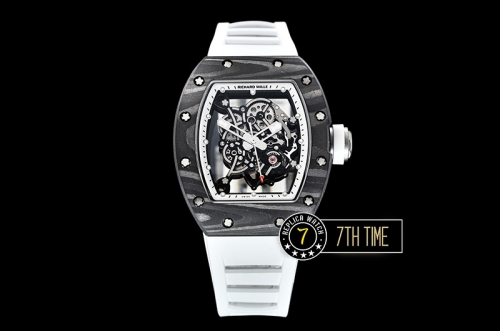 Richard Mille RM055 Bubba Watson FC/TI/RU Skeleton White MY8215 Mod White Crown