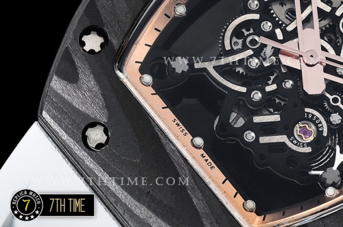 Richard Mille RM055 Bubba Watson FC/RU Skeleton White/Gold MY8215 Mod