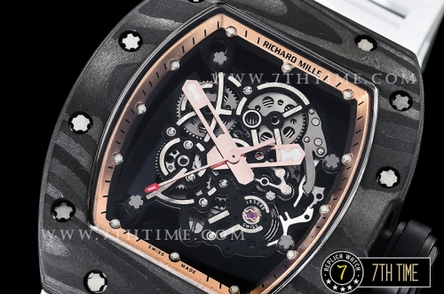 Richard Mille RM055 Bubba Watson FC/RU Skeleton White/Gold MY8215 Mod