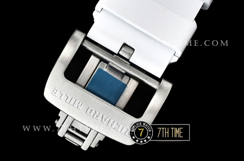 Richard Mille RM055 Bubba Watson CER/RU Skeleton White/Blue MY8215 Mod