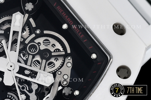 Richard Mille RM055 Bubba Watson CER/RU Skeleton White/Red MY8215 Mod