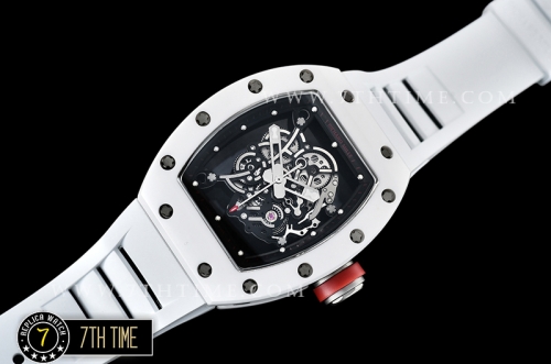 Richard Mille RM055 Bubba Watson CER/RU Skeleton White/Red MY8215 Mod
