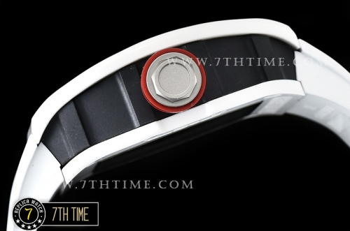 Richard Mille RM055 Bubba Watson CER/RU Skeleton White/Red MY8215 Mod