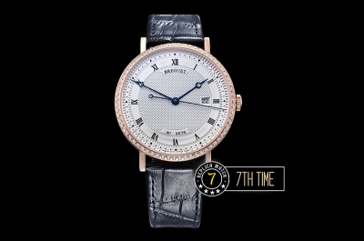 Breguet Classique 5177 White Guilloche Dial with Roman Numerals 18K Rose Gold