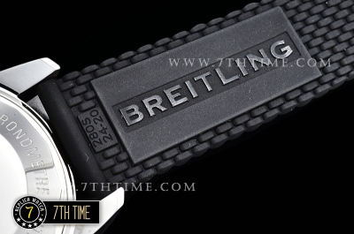 Breitling SuperOcean Heritage II Chrono White Dial with Stick Markers Black Ceramic Material Bezel Asia Valjoux 7750