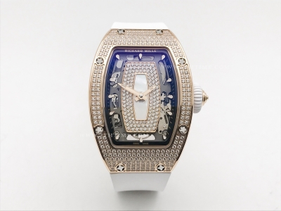 RM07-01 Crested Diam RG/RU Wht/W.MOP Skele ZF CRMA2