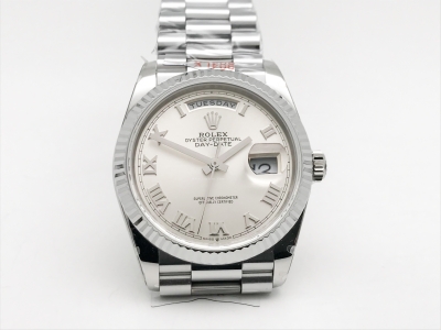 DayDate 36mm Wt 904L Flt SS/SS Silv/Rm QF VR3255