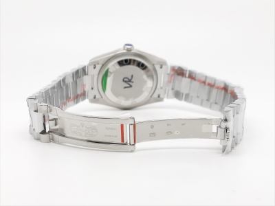 DayDate 36mm Wt 904L Flt SS/SS Blue/Rm QF VR3255