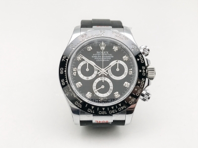 Daytona 116519LN Wt SS/RU Black/Dia QF V11 SH4130