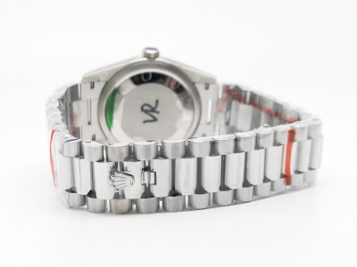 DayDate 36mm Wt 904L Flt SS/SS Blue/Rm QF VR3255