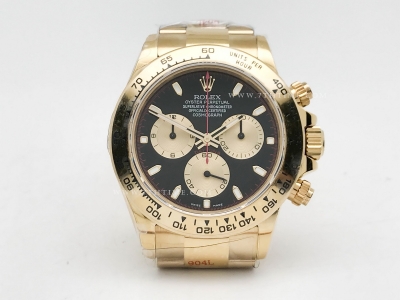 Daytona 116508 904L YG/YG Blk/Gold/Stk QF V3 SH4130