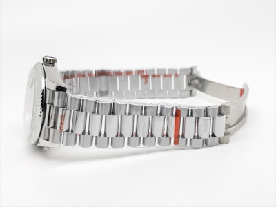 DayDate 36mm Wt 904L Flt SS/SS Grey/Stk QF VR3255