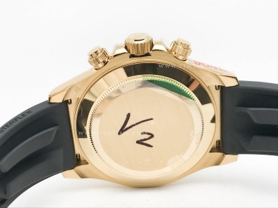 Daytona 116518 904L YG/RU Blk/Stk QF V3 SH4130