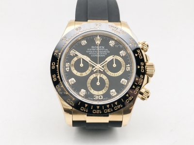 Daytona 116518 Wt YG/RU Blk/Diam QF V11 SH4130