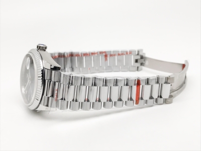 DayDate 36mm Wt 904L Flt SS/SS Blue/Stk QF VR3255