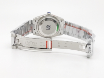 DayDate 36mm Wt 904L Flt SS/SS Blue/Stk QF VR3255