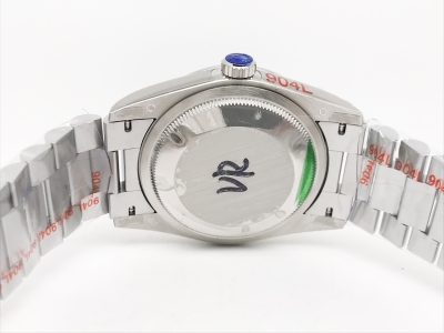 DayDate 36mm Wt 904L Flt SS/SS Blue/Stk QF VR3255