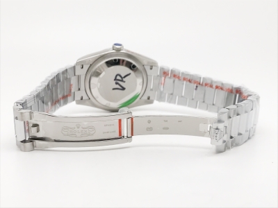 DayDate 36mm Wt 904L Flt SS/SS Grey/Dia QF VR3255