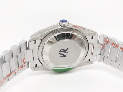 DayDate 36mm Wt 904L Flt SS/SS Silv/Dia QF VR3255