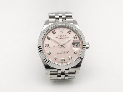 DateJust 278274 Midsize 31mm Jub Flt SS/SS Pink/Dia THB A2671