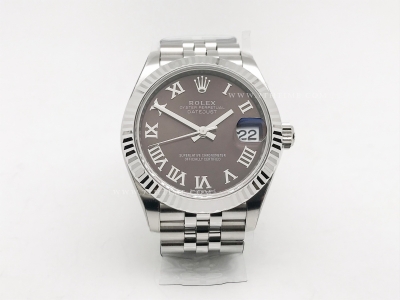 DateJust 278274 Midsize 31mm Jub Flt SS/SS B.Gry/Rm THB A2671