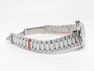 DayDate 36mm Wt 904L Flt SS/SS Blue/Dia QF VR3255