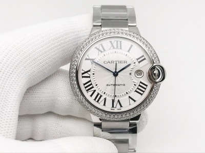 Ballon Bleu Mens 42mm D-Dia SS/SS Wht CHF A2824 Mod