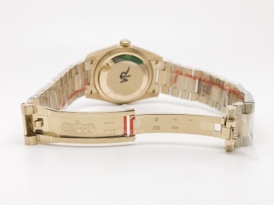 DayDate 36mm Wt 904L Flt YG/YG G-Grn/Rm/Stk QF VR3255