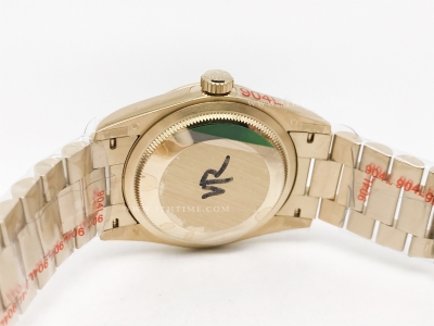 DayDate 36mm Wt 904L Flt YG/YG G-Grn/Rm/Stk QF VR3255