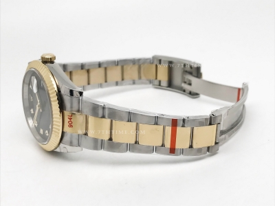 DJ2 41mm Oys Flt 904L YG/SS Blk/Dia GMF V2 VR3235