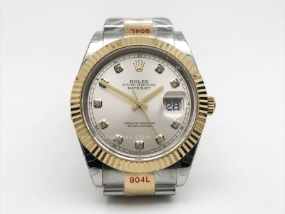 DJ2 41mm Oys Flt 904L YG/SS Silv/Dia GMF V2 VR3235